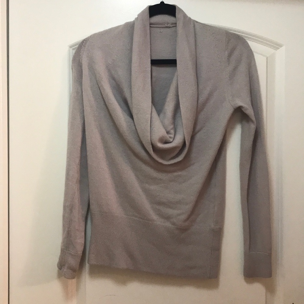Light Gray Wool Cowl Neck Sweater